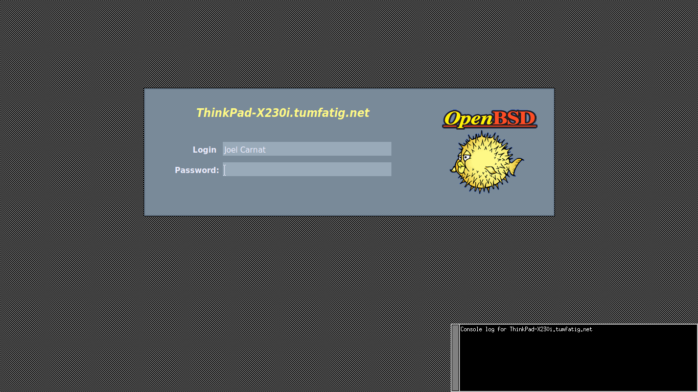 Stock OpenBSD xenodm
