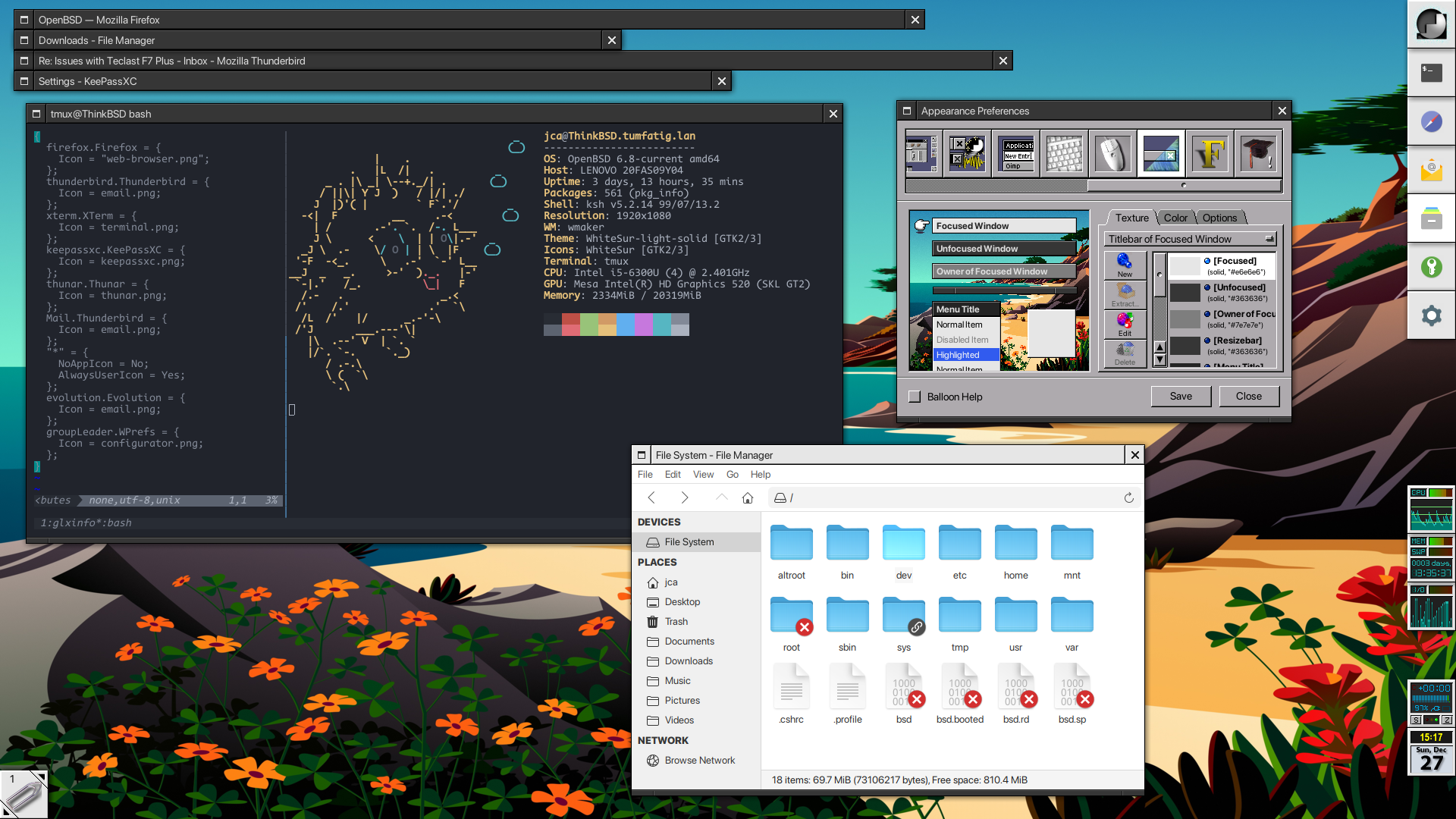 WindowMaker on OpenBSD with MacOS Big Sur look